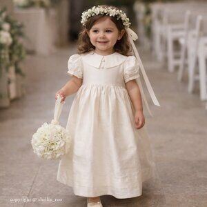 Ivory Silk Special Occasion Gown Flower Girl Dupioni 24 Months/2T RARE FIND NWT
